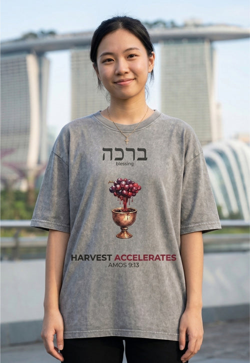 Amos 9:13 "Harvest Accelerates" Oversized Graphic Tee